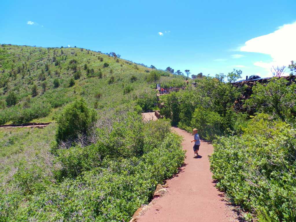 The path up around the crater at Capulin National Monument, New Mexico