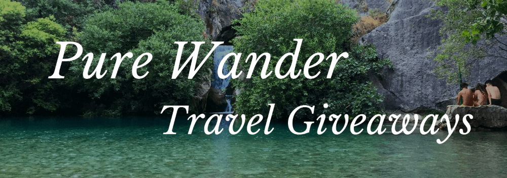 pure wander travel giveaways banner