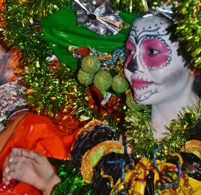 woman celebrating Dia de los Muertos or Day of the Dead in Mexico