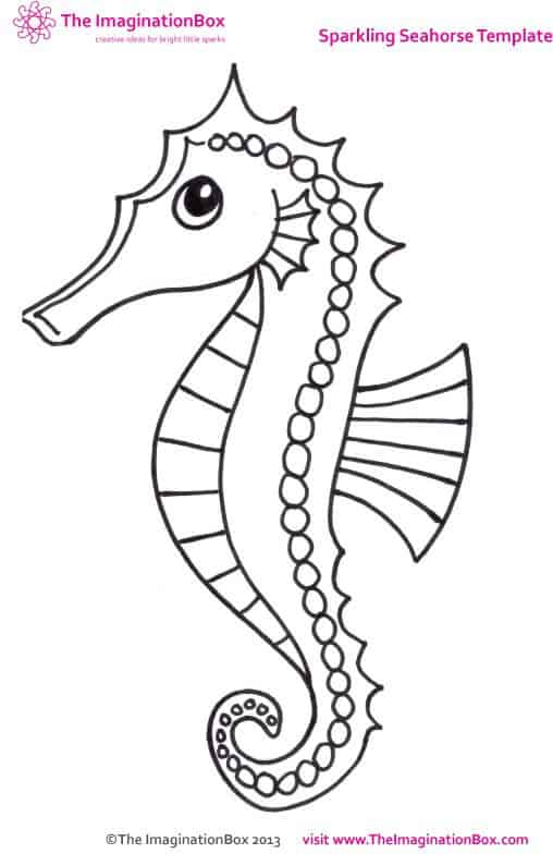 Sparkling seahorses activity for kids