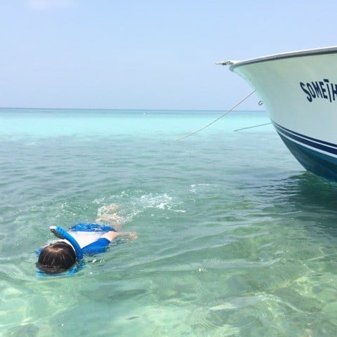 snorkeling in belize with kids
