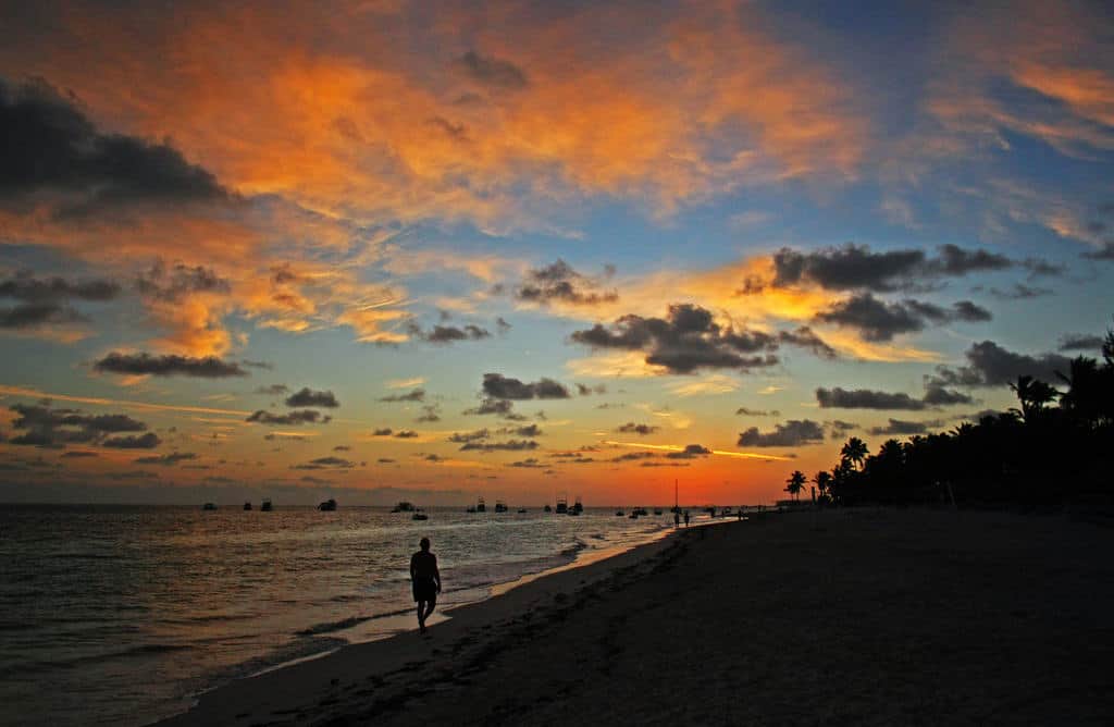 Punta Cana Mexico at sunset