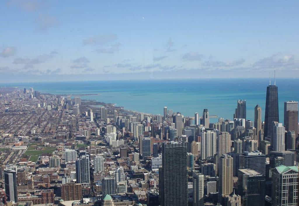 View from the the 360 Chicago vs Skydeck Chicago