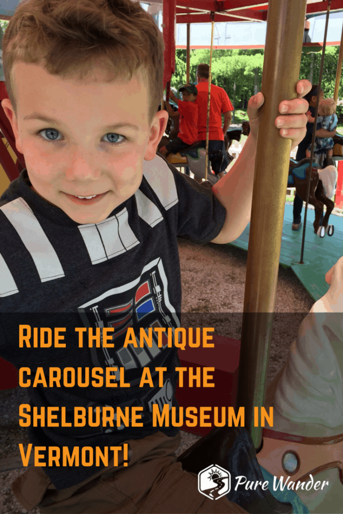 antique carousel at the Shelburne Museum, Vermont