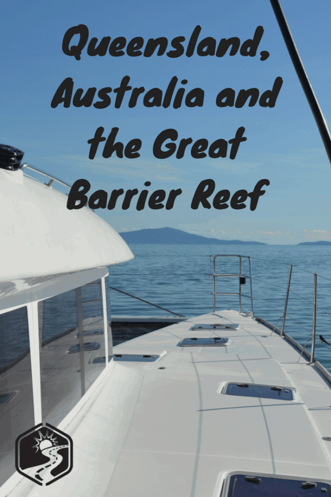 A catamaran tour out tot he great barrier reef in queensland, australia