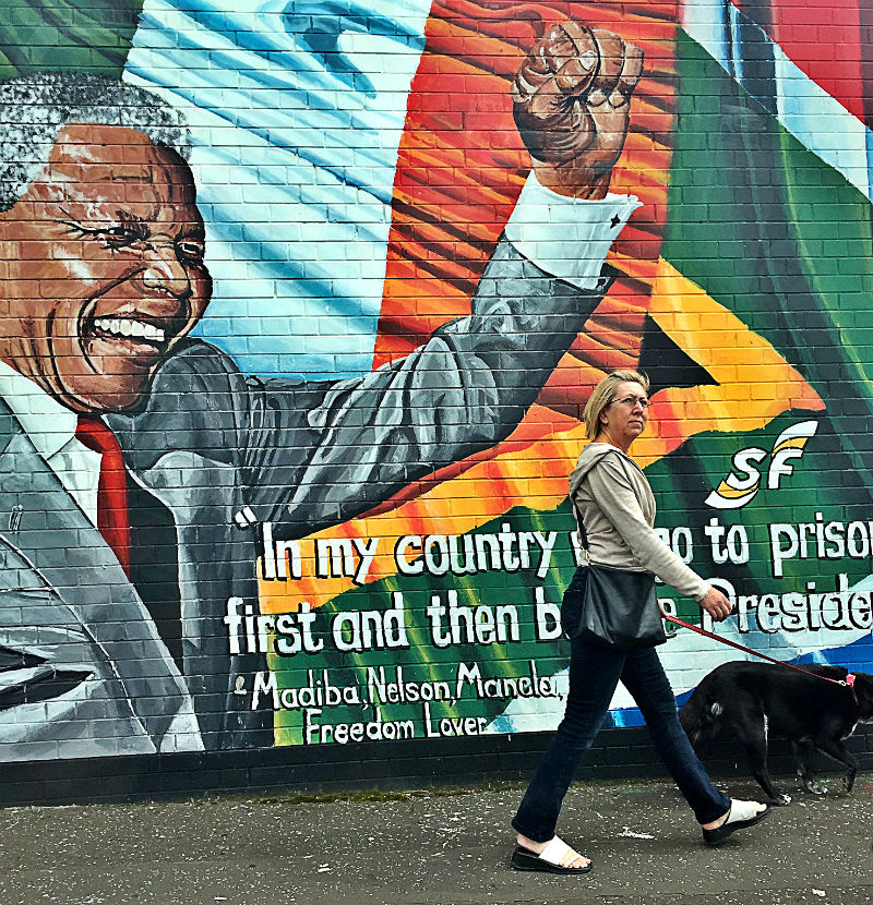 Nelson Mandela Mural in Belfast, Northern Ireland