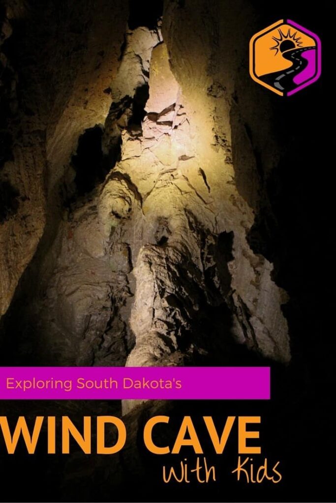 South Dakota's Wind Cave rock formation with kids