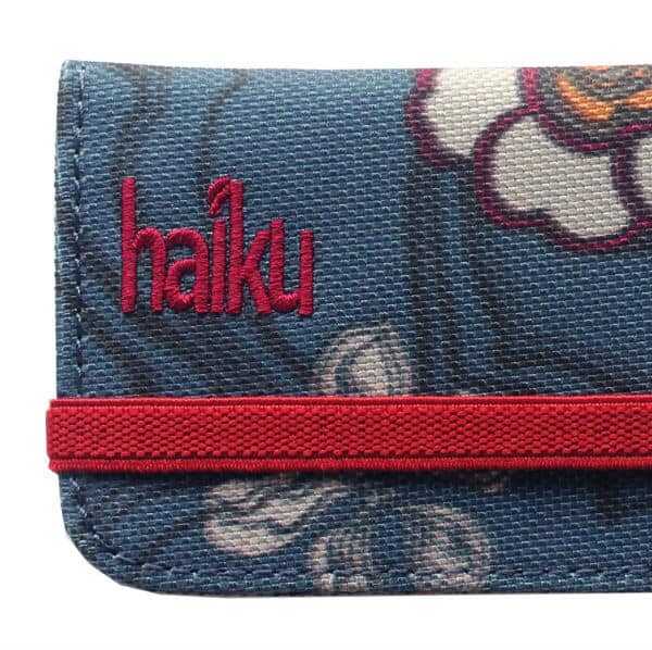 Haiku wallet with flowers