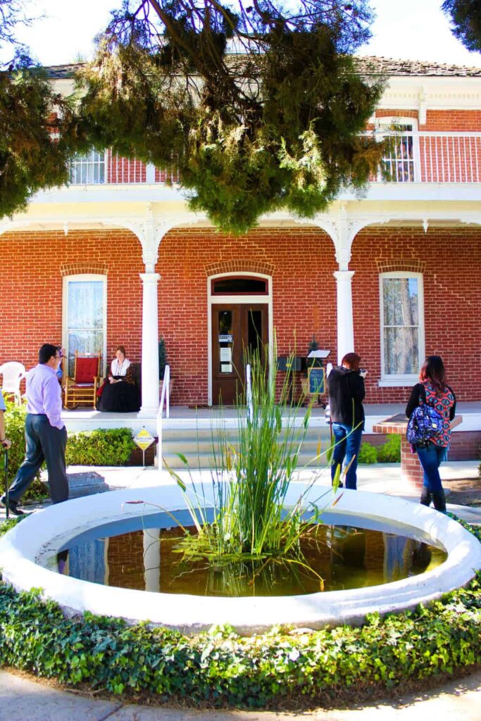 Group travel at the Estudillo Mansion in San Jacinto Valley California