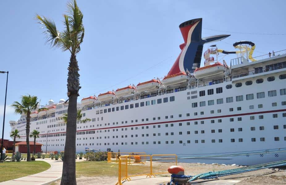 Carnival cruise ship at port in Ensenada, Mexico - a great option for group travel.