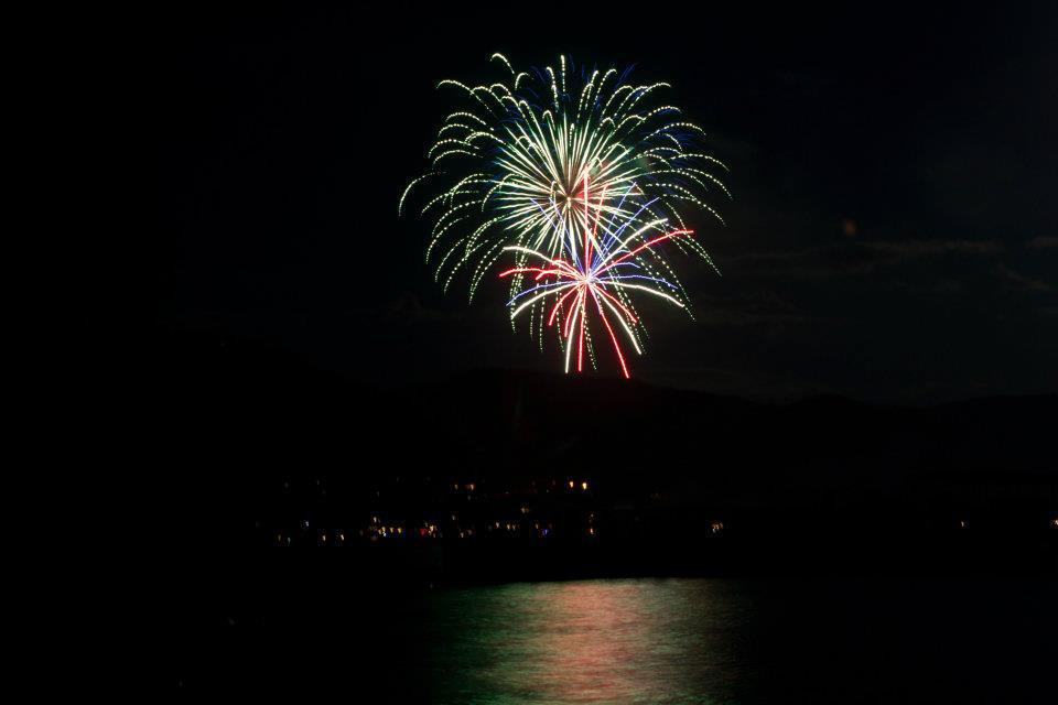 fourth of july fireworks over lake tahoe