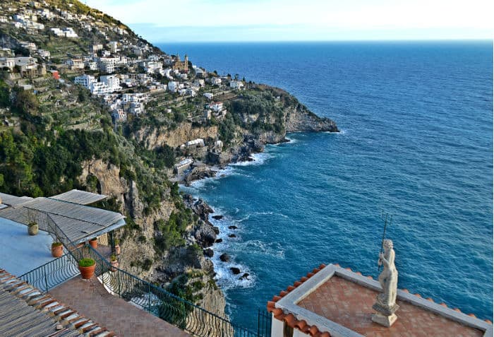 the ocean and coastline in amalfi italy by eileen cotter wright