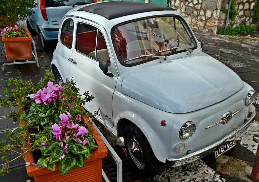 little car in amalfi by eileen cotter wright