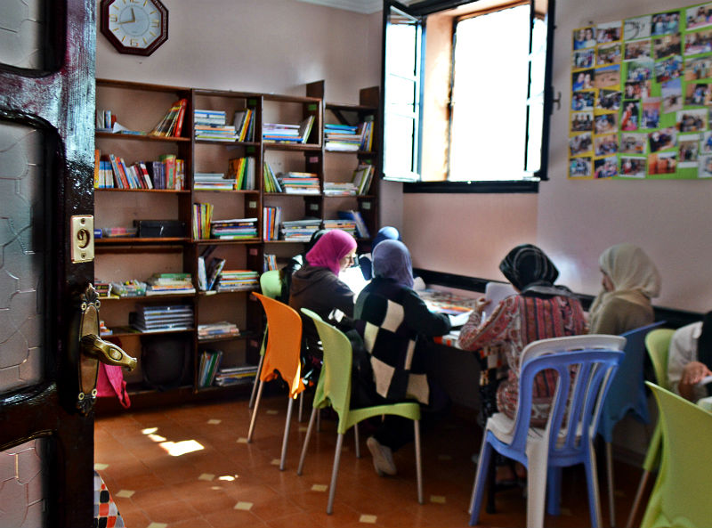 girls studying in school near marrakech morocco eileen cotter wright