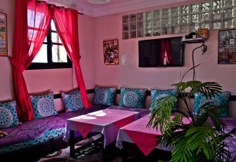 lounge area pink me at education for all school near marrakech morocco eileen cotter wright