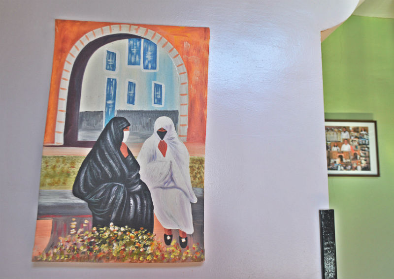 painting of islamic women marrakech morocco eileen cotter wright