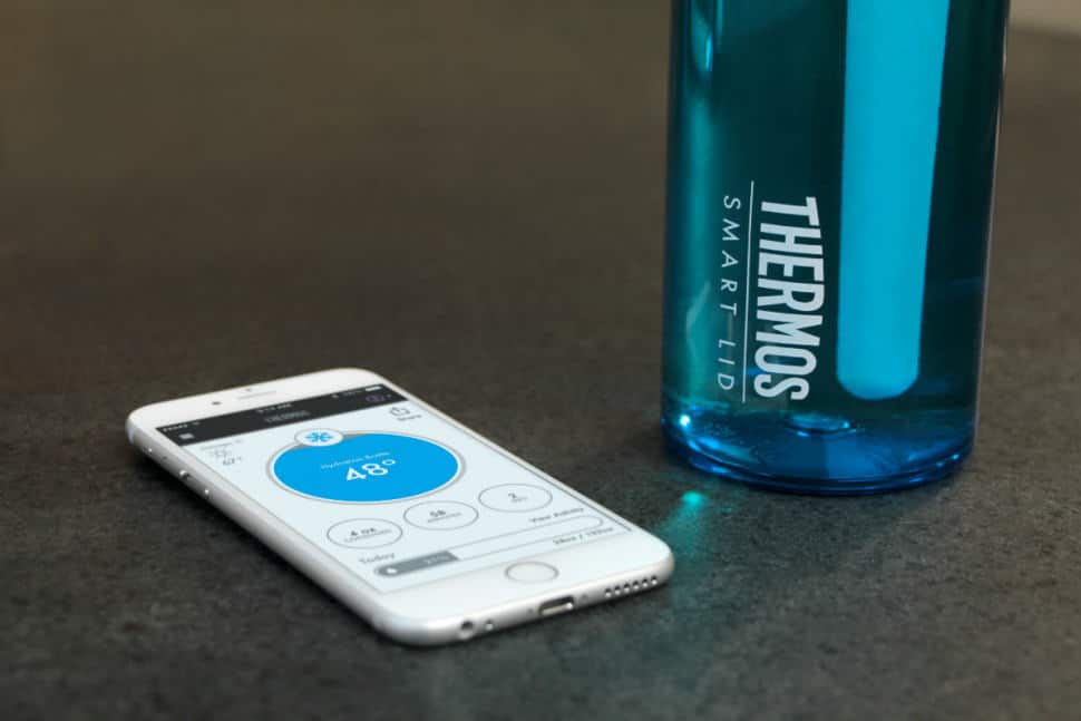 thermos-hydrationsmartlid and iPhone on counter