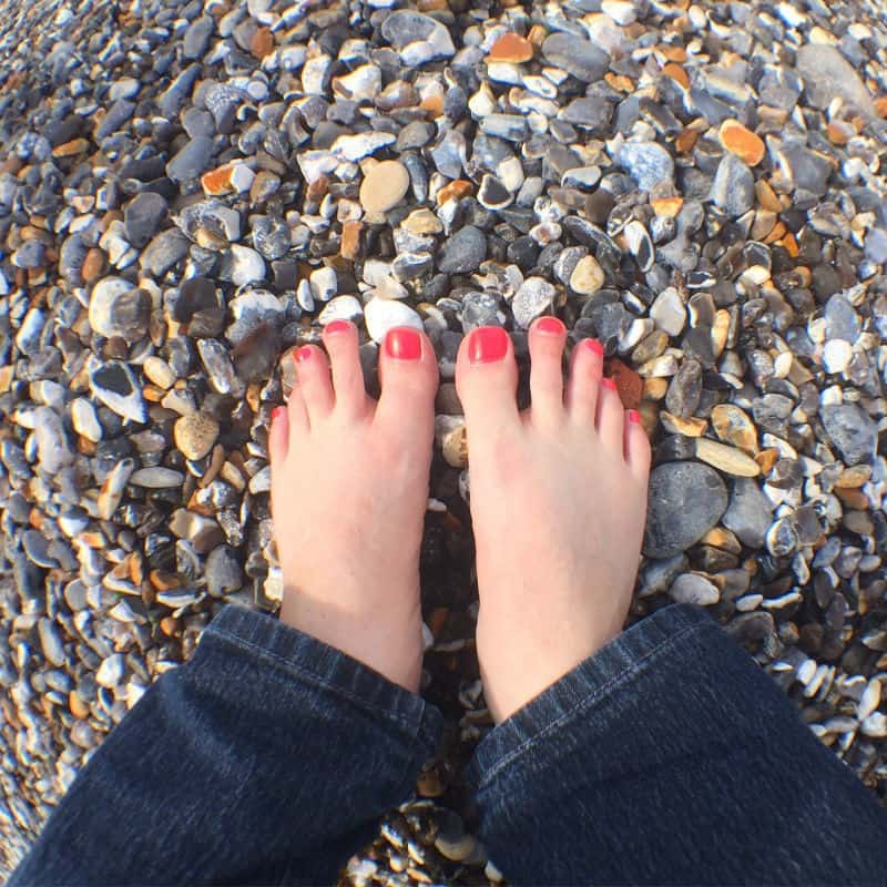feet-on-beach-eastbourne-eileen-cotter-wright