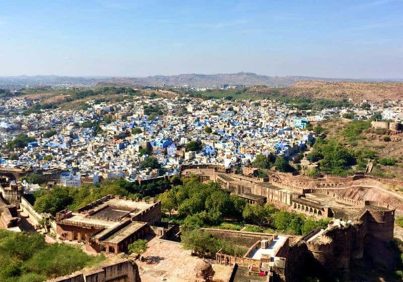 The view of the Blue City from the fort