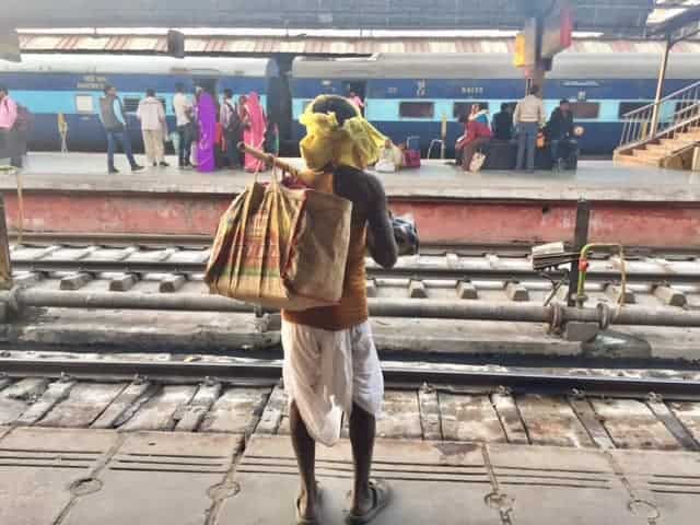 Waiting for the train india varanasi