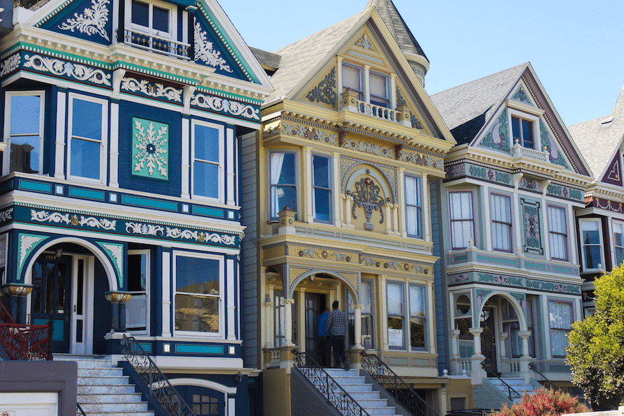 San Francisco Haight Ashbury Victorian houses