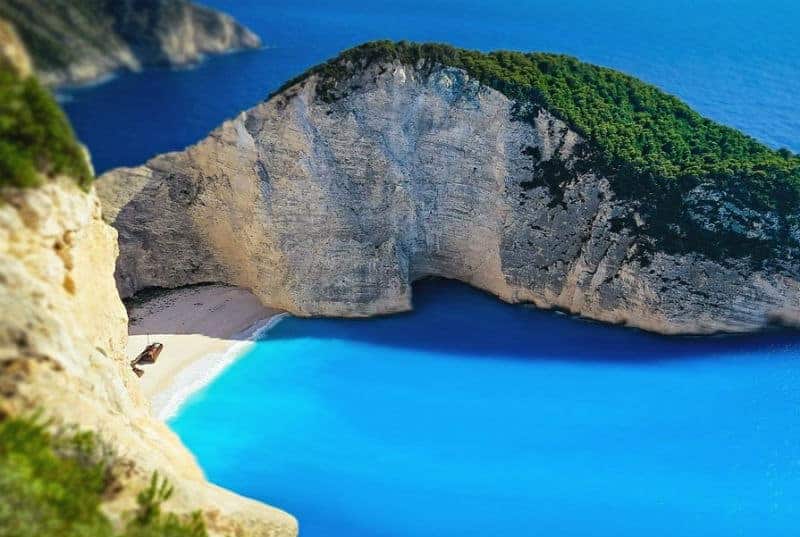 Greek islands blue water and sands