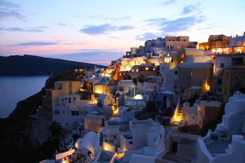 Greece skyline at night