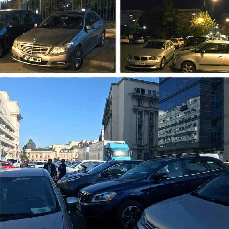 Buna Bucharest Romanian Parking Lot Jammed