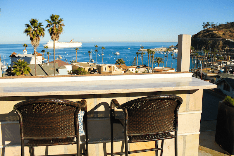 Catalina Island Aurora Hotel rooftop deck
