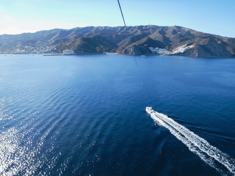 Catalina Island parasailing view