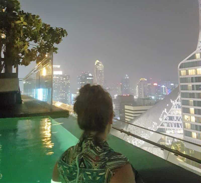 view from pool okura prestige bangkok