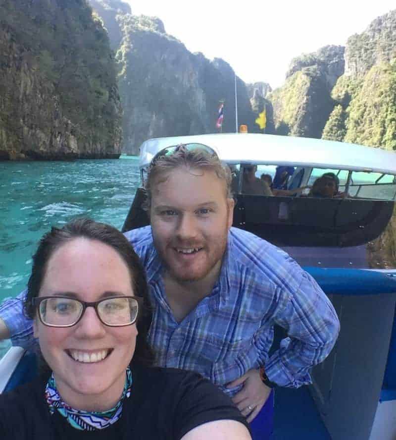 Eileen and Christian selfie in koh phi phi thailand