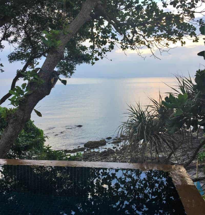 pool view in koh lanta at crown lanta thailand