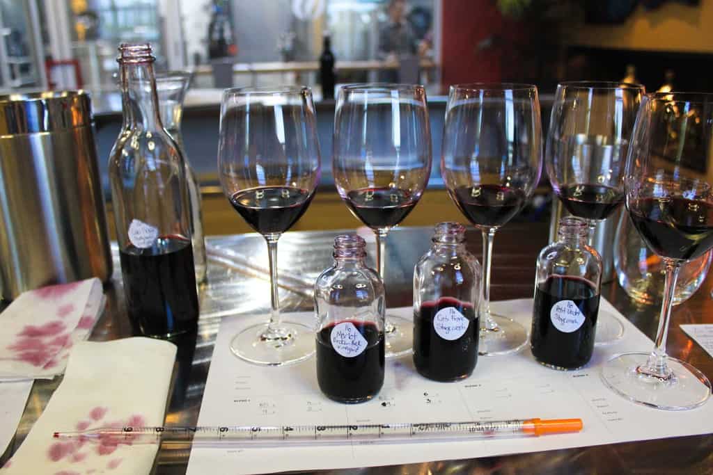 wine blending in Napa Valley