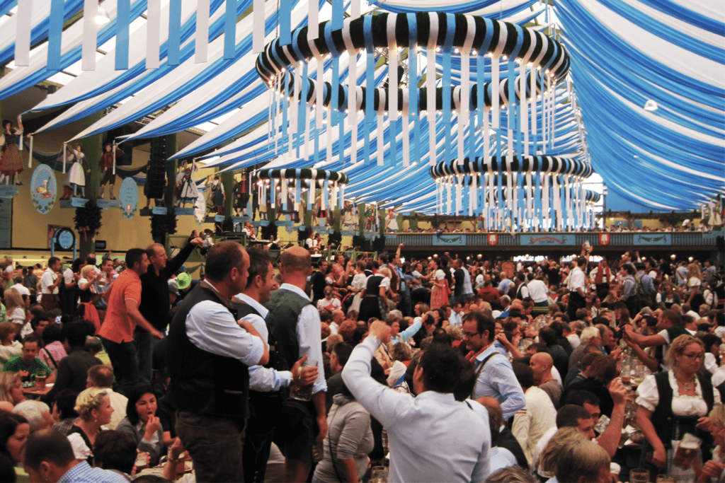 Beautiful beer tents at the historic German Festival
