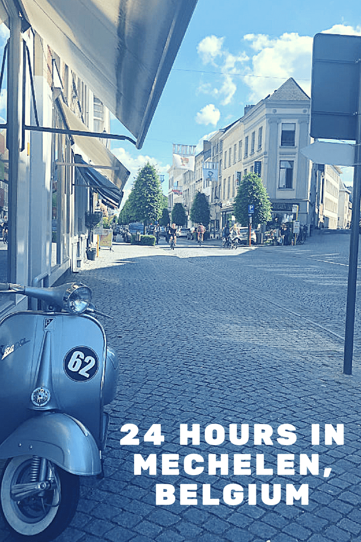 24 hours in Mechelen with vespa in front of best lunch mechelen has to offer