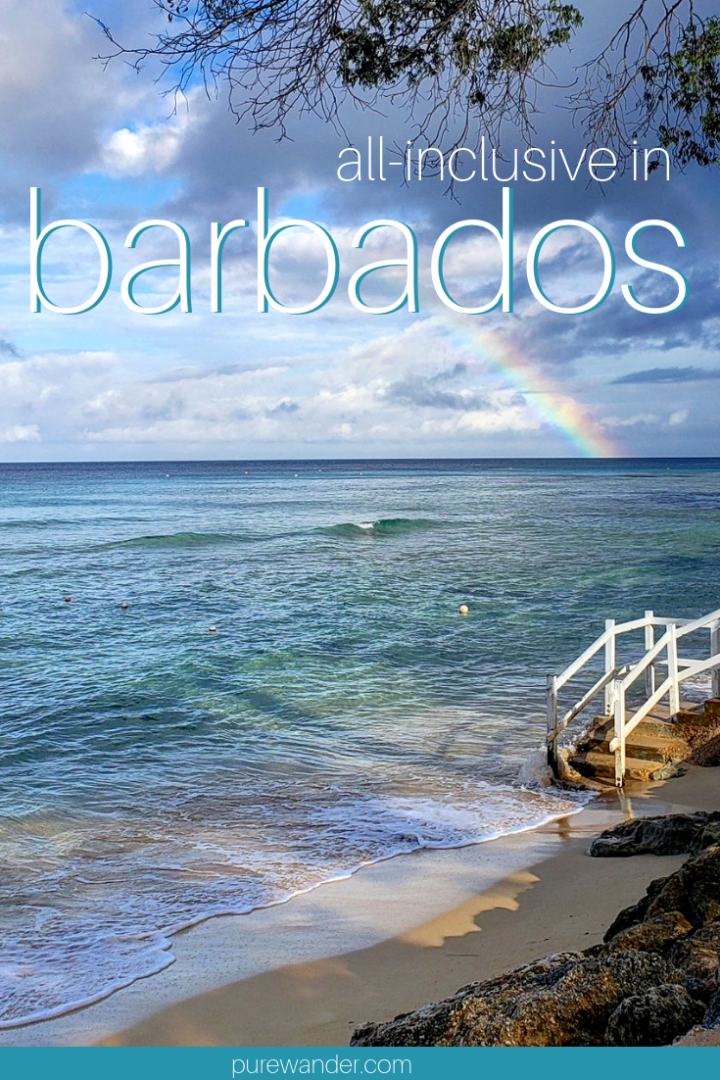all inclusive resrots in barbados - rainbow over the sea at the club