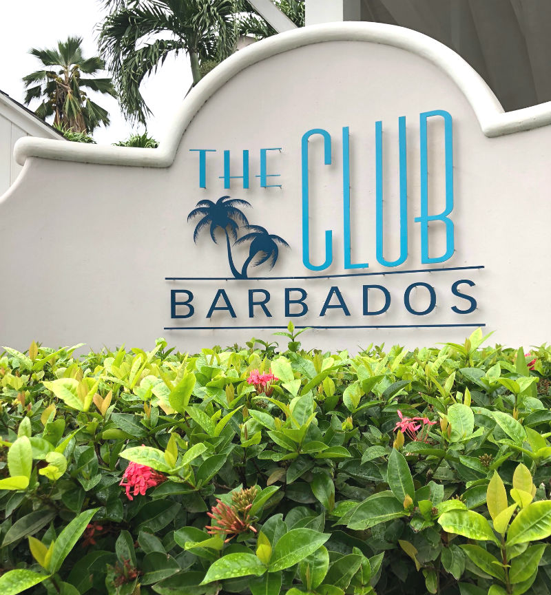 front entrance of the club barbados