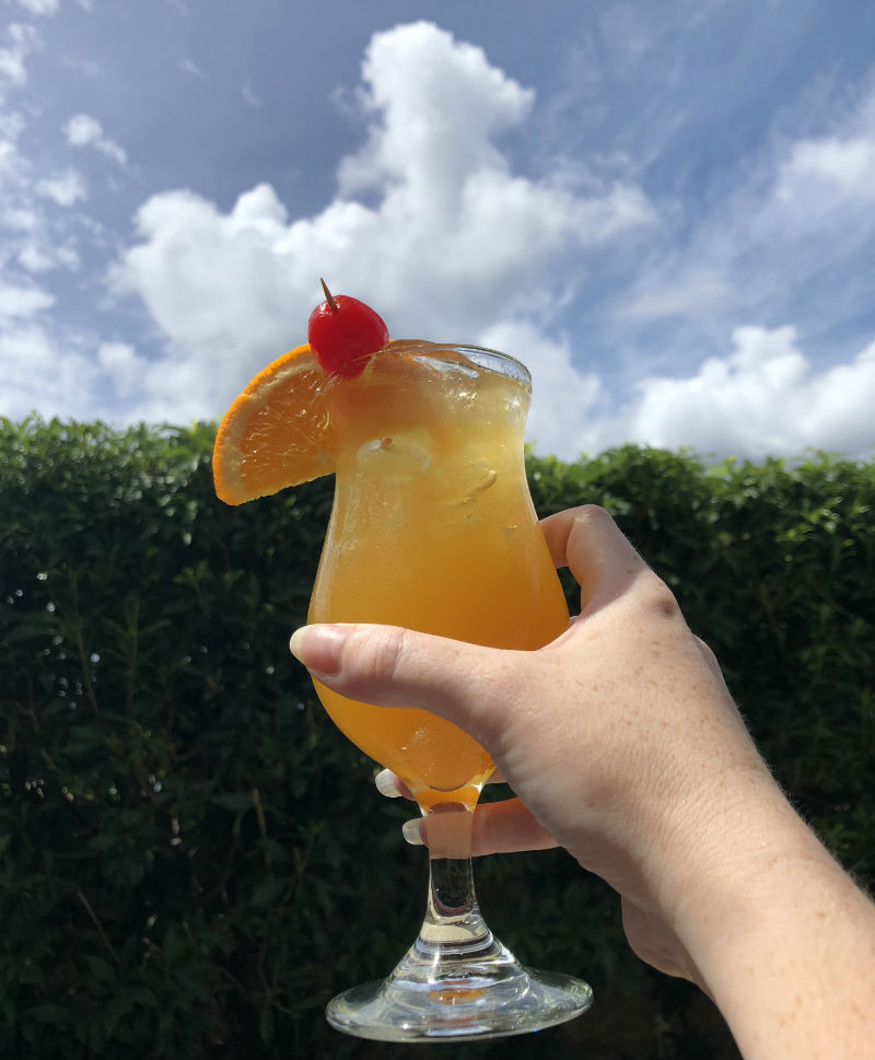 rum punch at mont gay rum distillery barbados tours