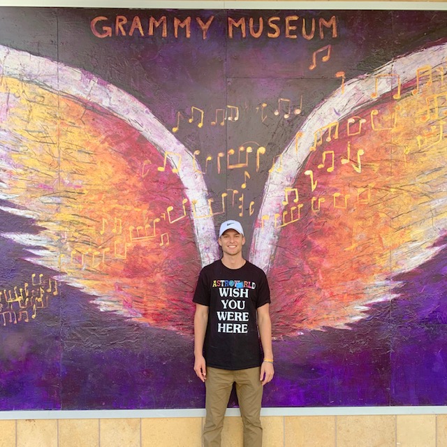 Wings mural at grammy museum in los angeles california