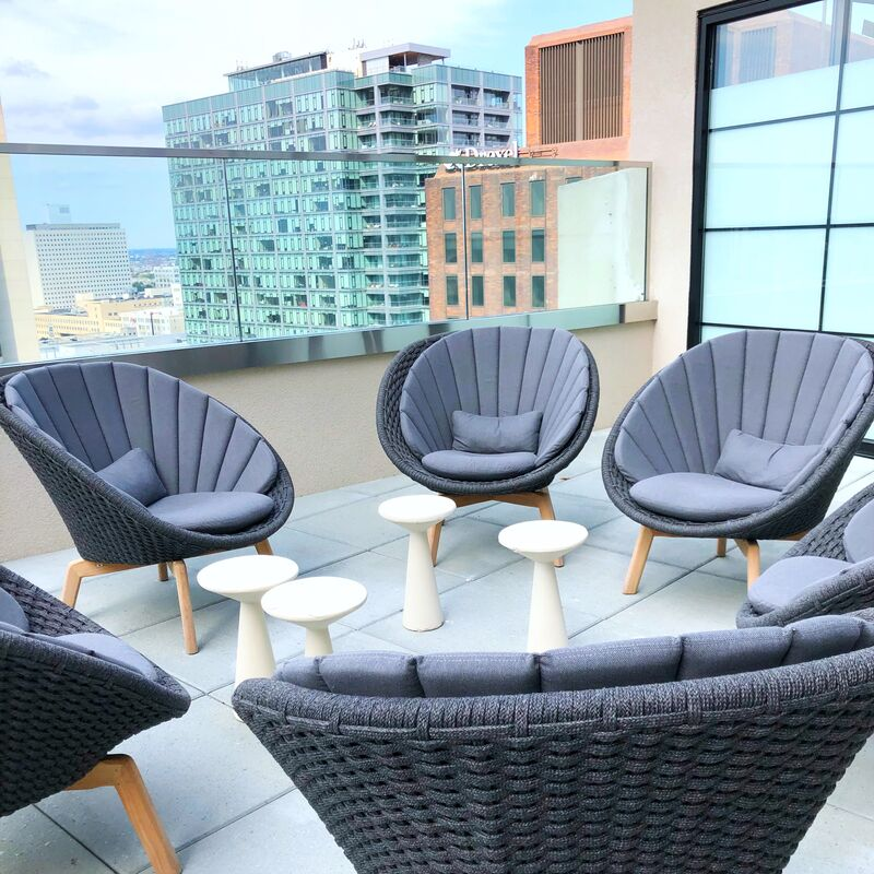 Rooftop Chairs at Windsor Suites Phildelphia