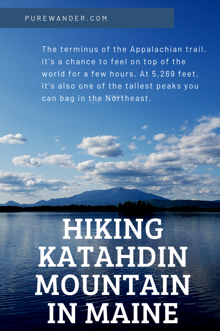 pin featuring Katahdin mountain in maine and lake