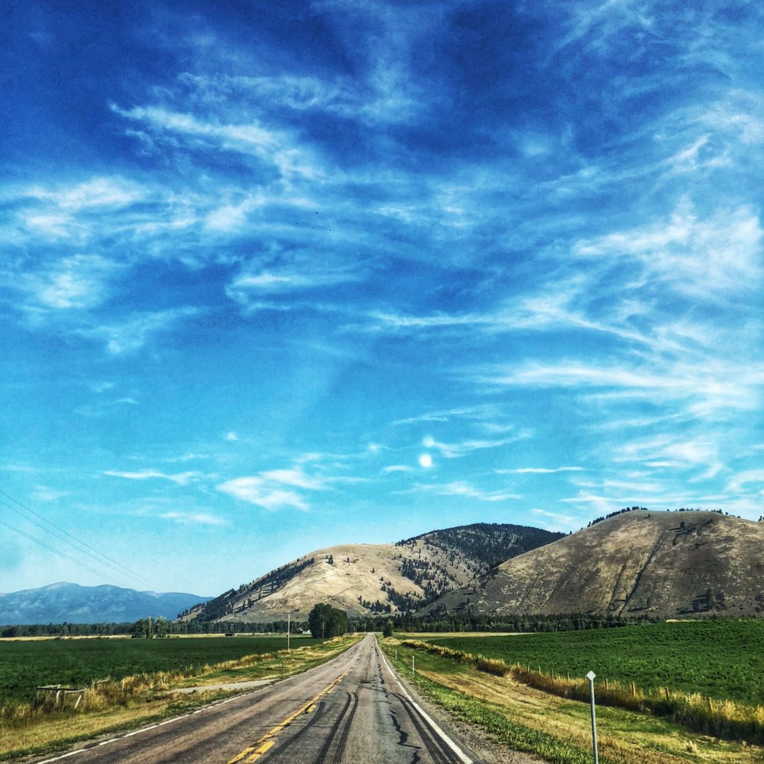 montana valley driving through