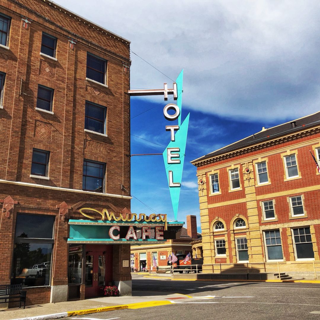 old hotel sign in livingston montana