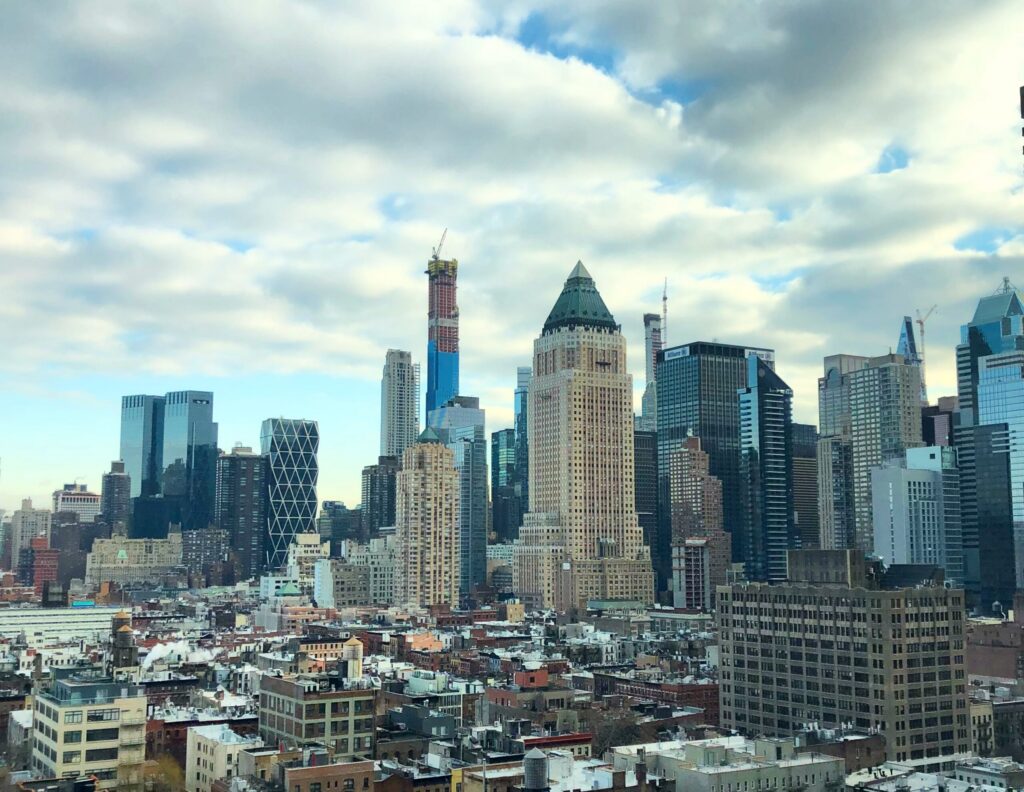 nyc skyline from yotel window