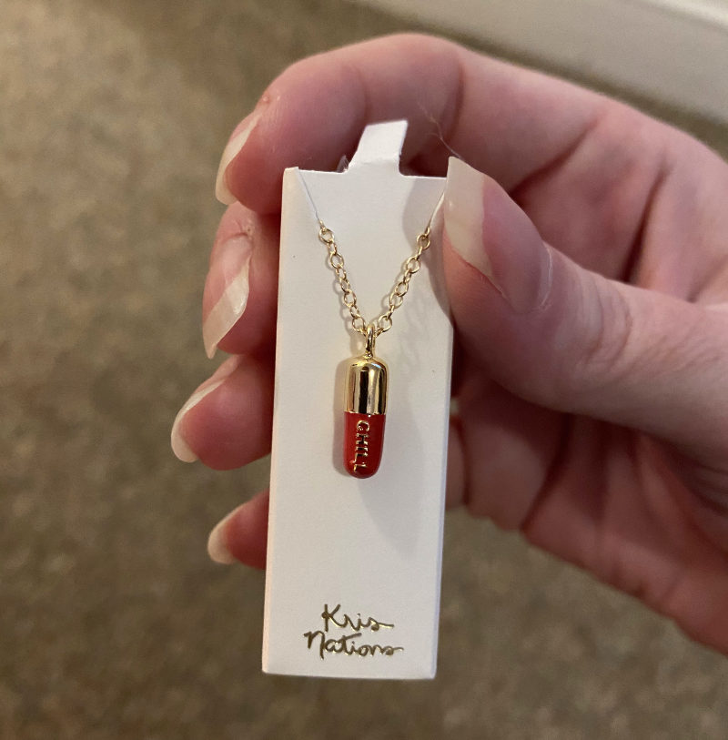 red chill pill pendant by kris nations