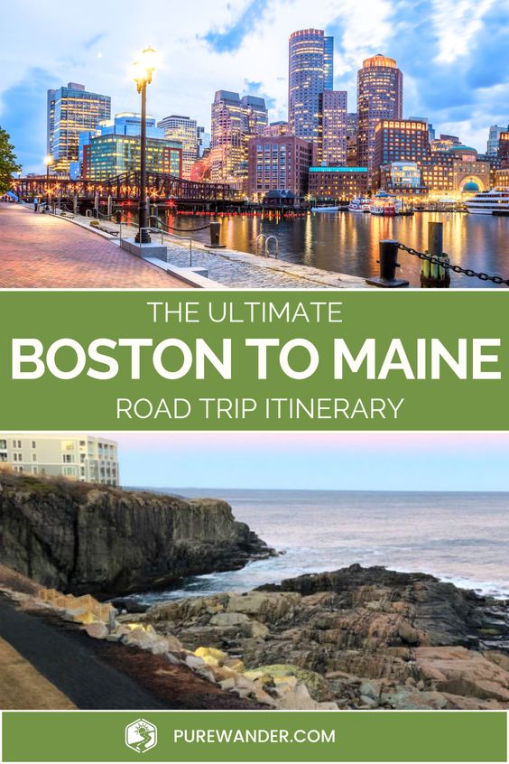 Boston to Maine pin for pinterest