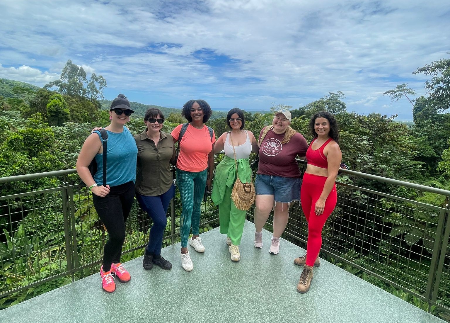 group of women in el yunque forest puerto rico