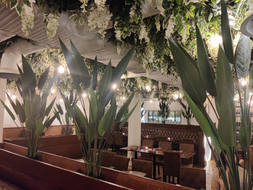 interior of Paro restaurant in covent garden