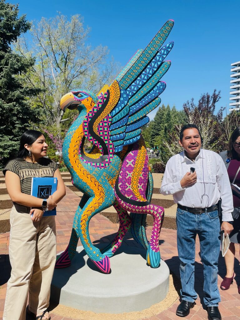 oaxacqueno artists at the spirit guide exhibit at denver botanical gardens